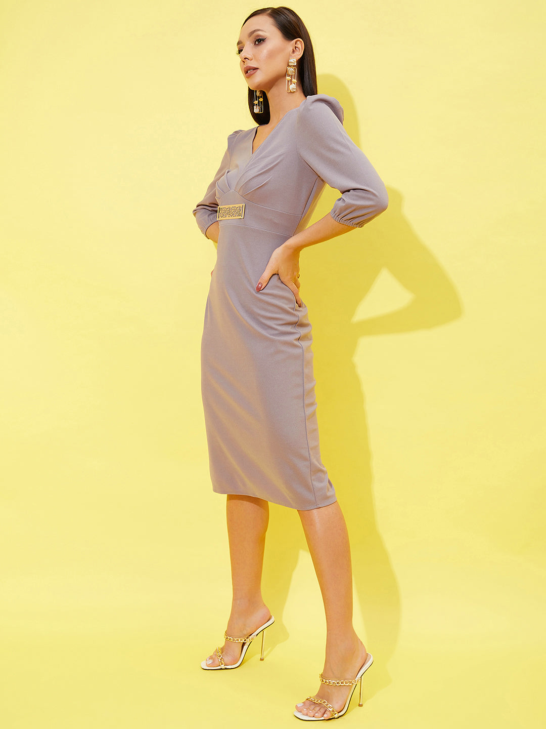 Athena V-Neck Sheath Dress