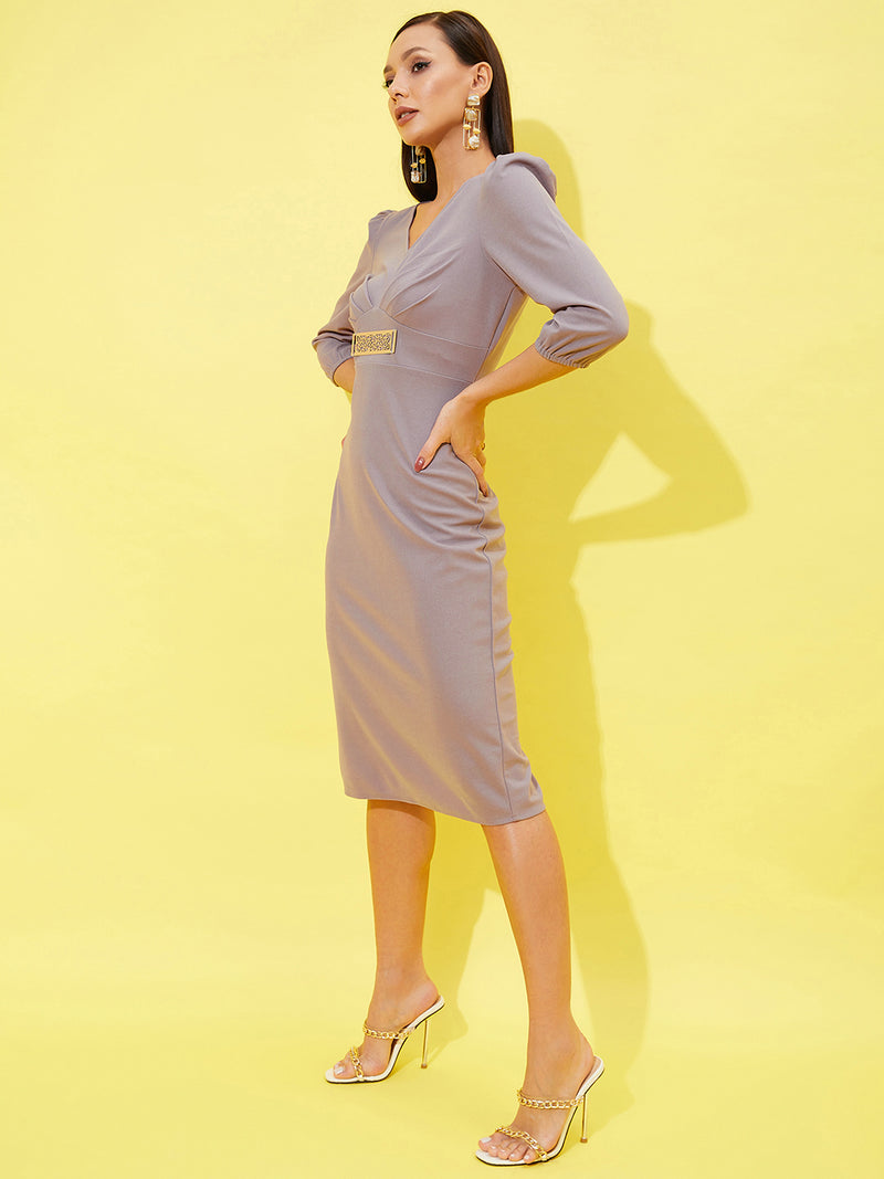 Athena V-Neck Sheath Dress