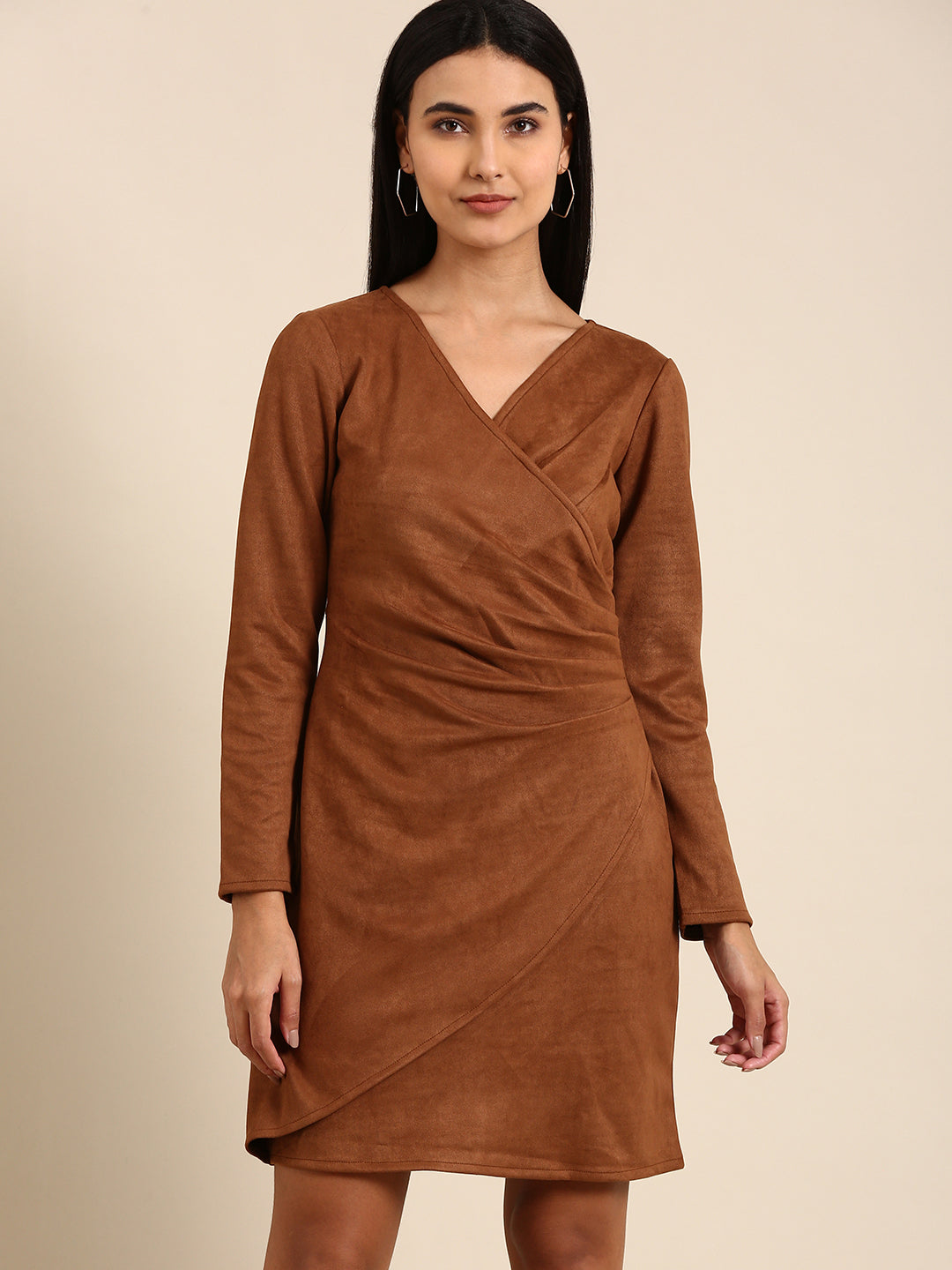 Athena Brown Bodycon Dress