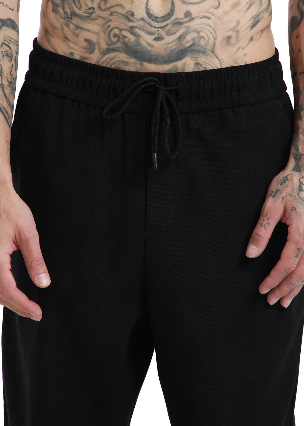 Jet Black Thin Corduroy Trousers