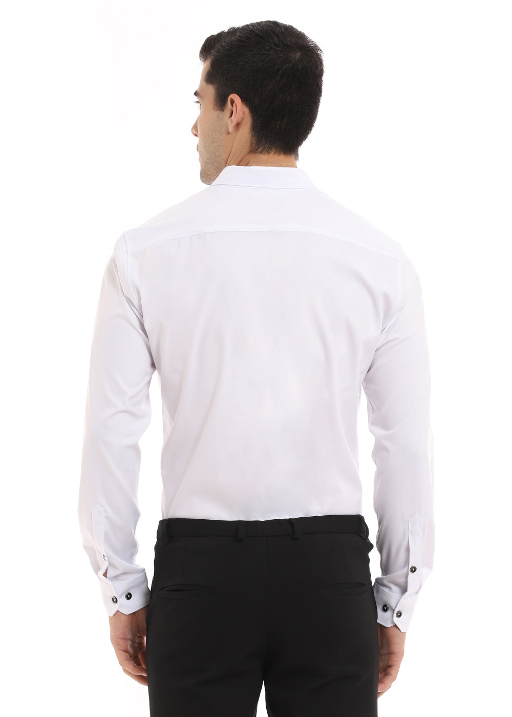 Wrinkle  Free White Plain Shirt