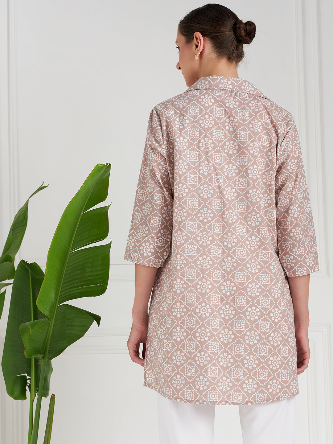 Athena Women Printed Cotton Tie Up Shrug