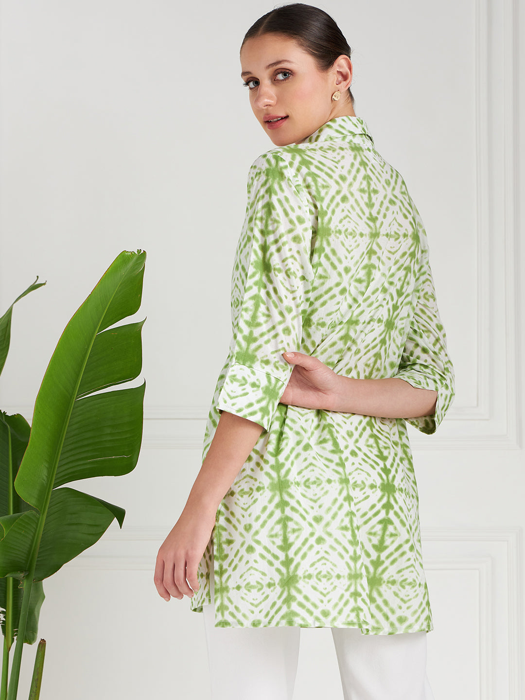 Athena Women Printed Cotton Tie-Up Shrug
