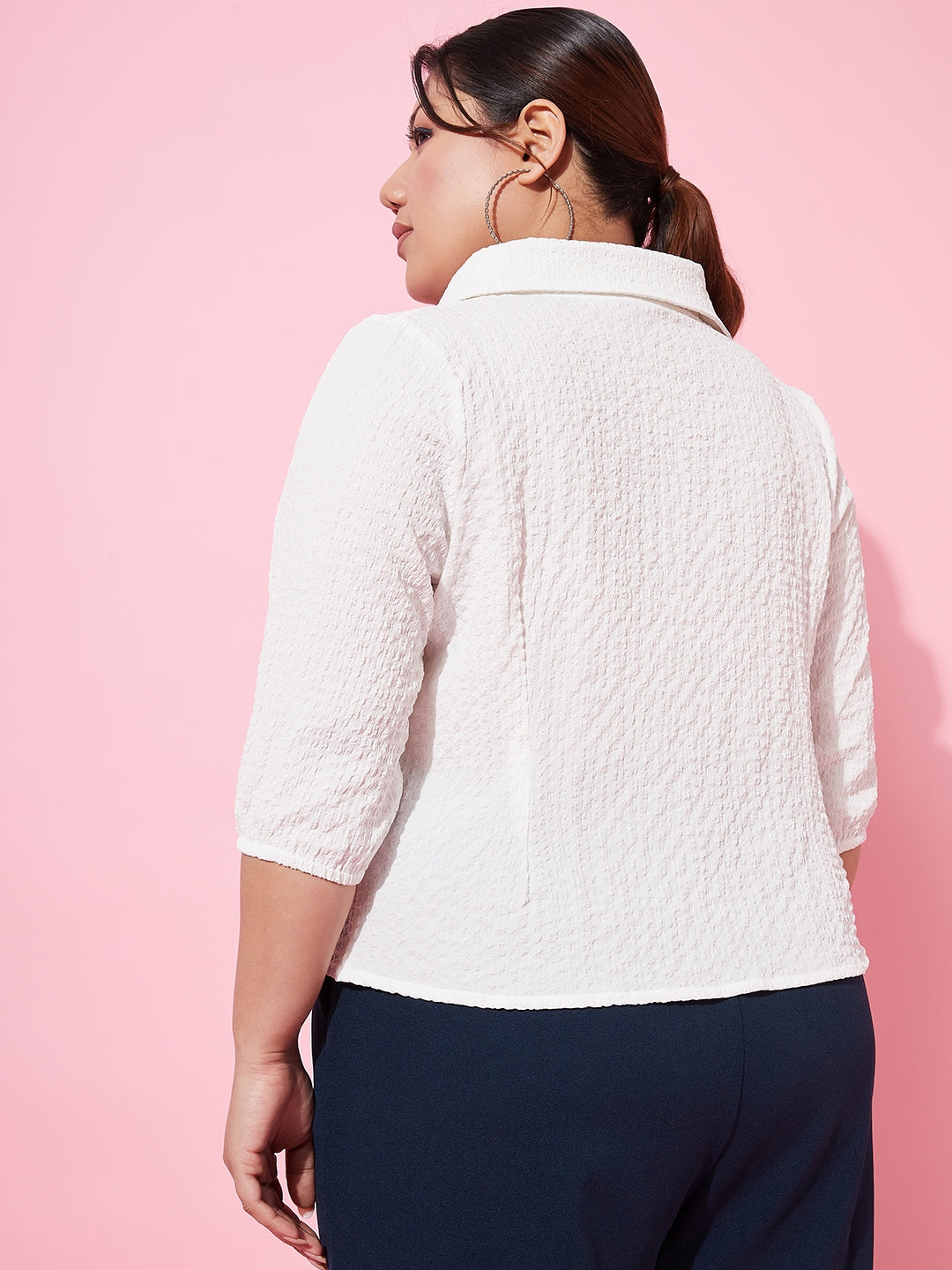 Athena Ample Plus Size Self Designed Cowl Neck Casual Top