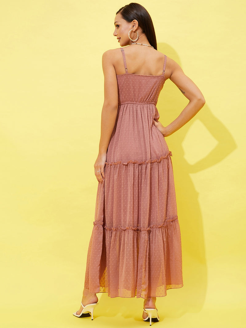 Athena Shoulder Straps Chiffon Maxi Dress