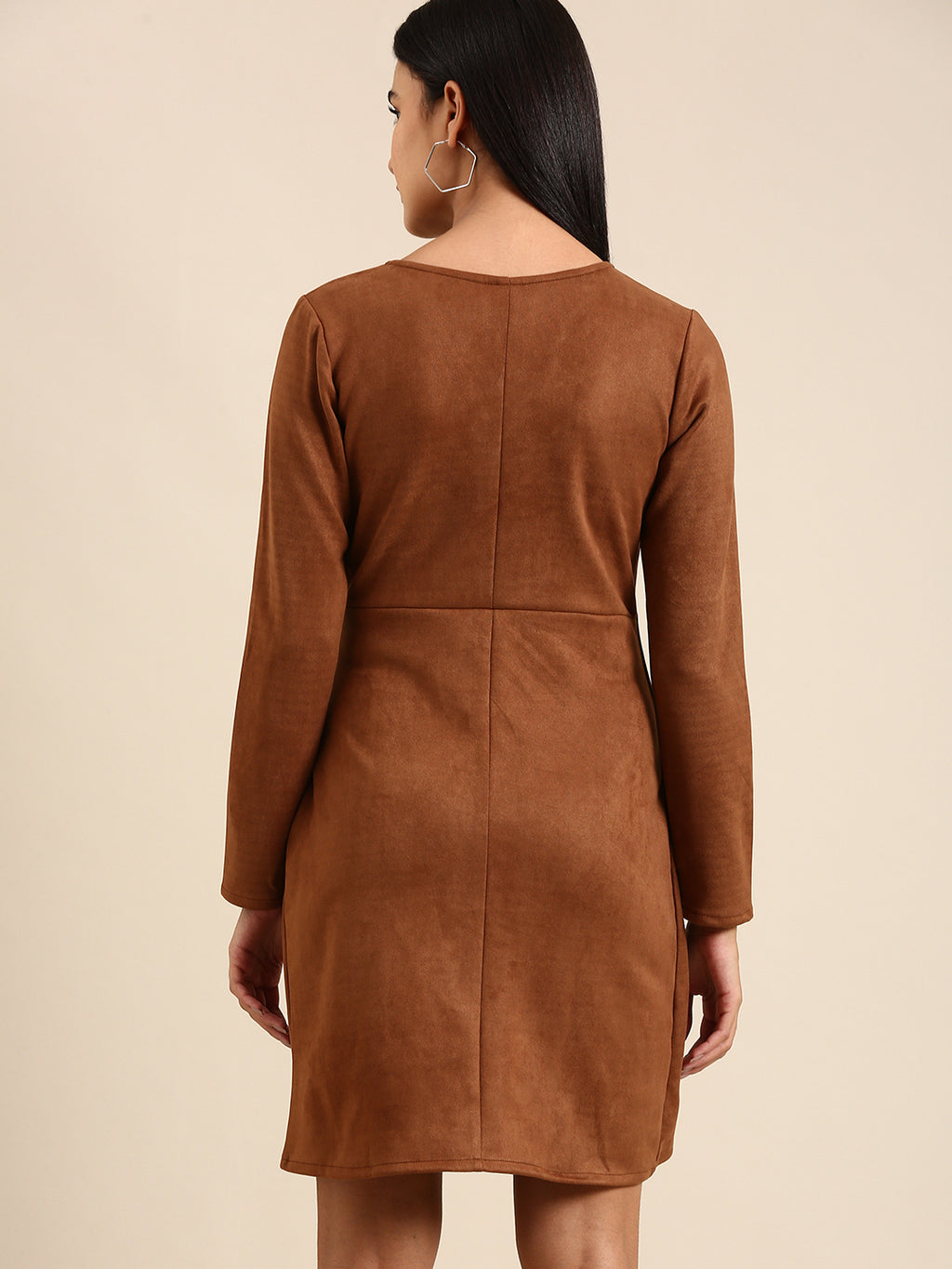 Athena Brown Bodycon Dress