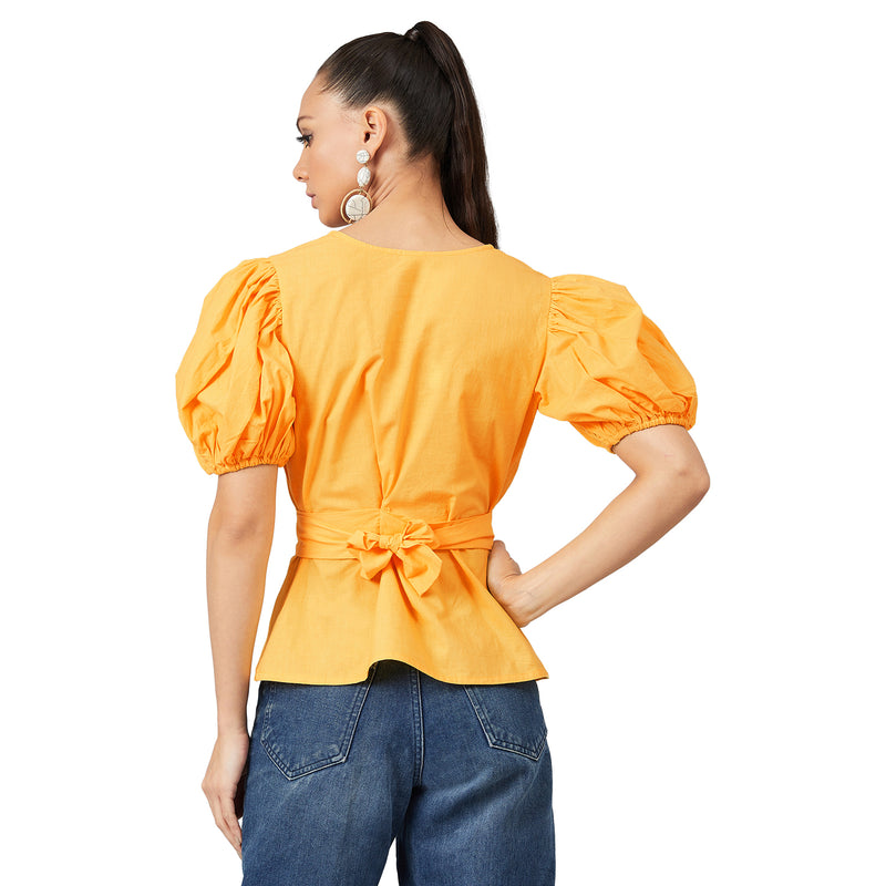 Athena Women Black Solid Shirt-Style Top