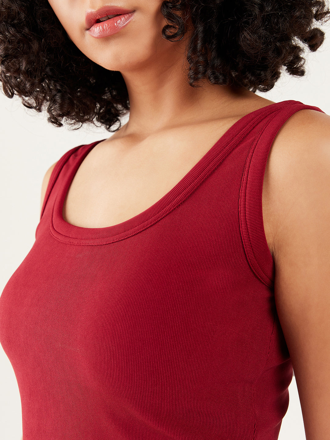 Athena Scoop-Neck Crop Tank Top