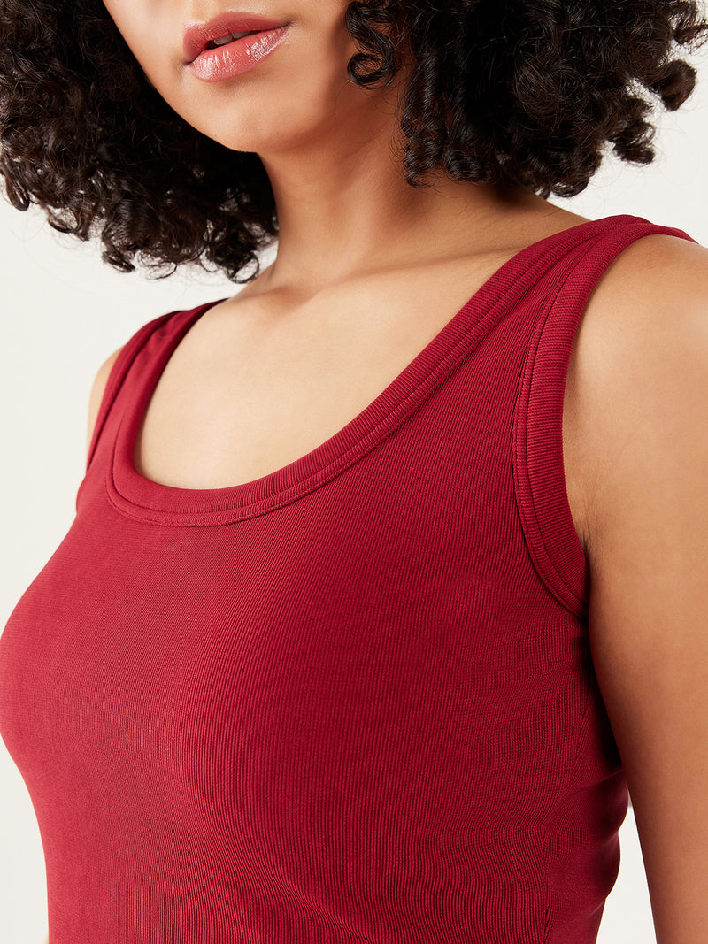 Athena Scoop-Neck Crop Tank Top