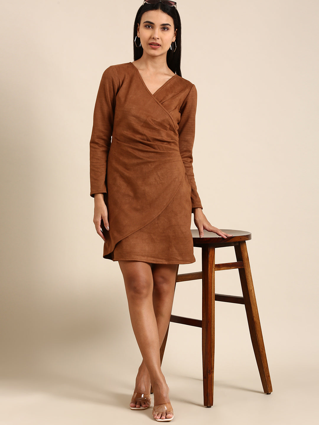 Athena Brown Bodycon Dress