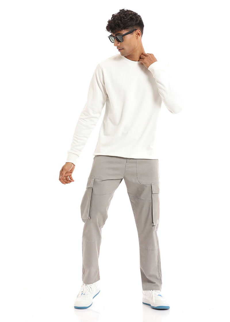 Oyster Grey Cargo Pant