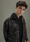 Brown Black Regular Fit Shacket
