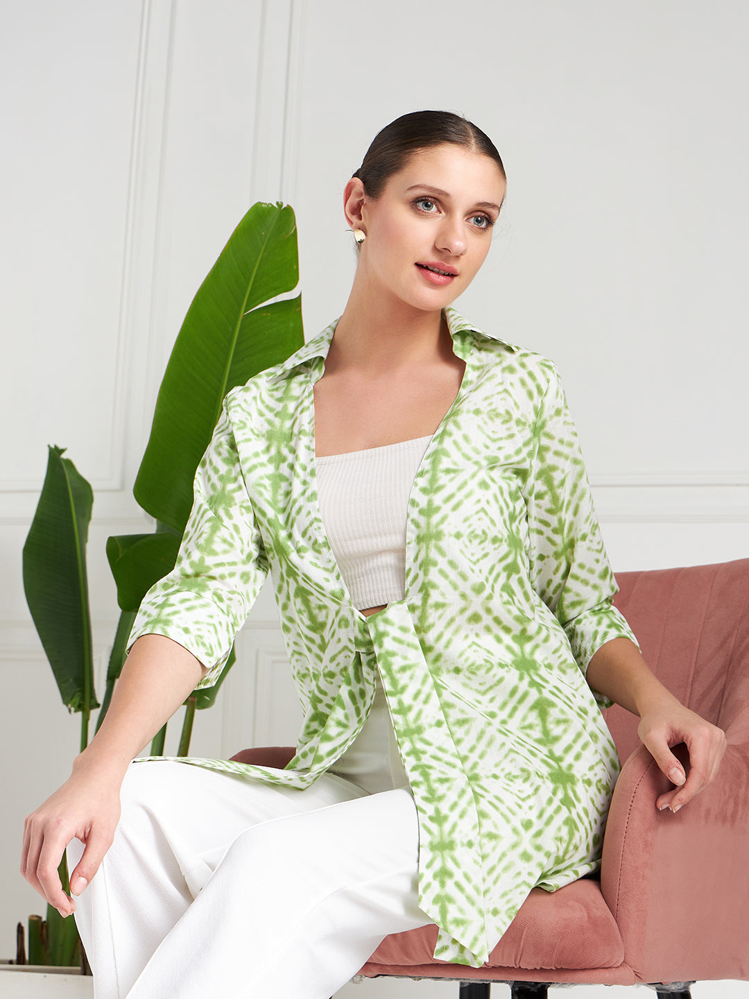 Athena Women Printed Cotton Tie-Up Shrug