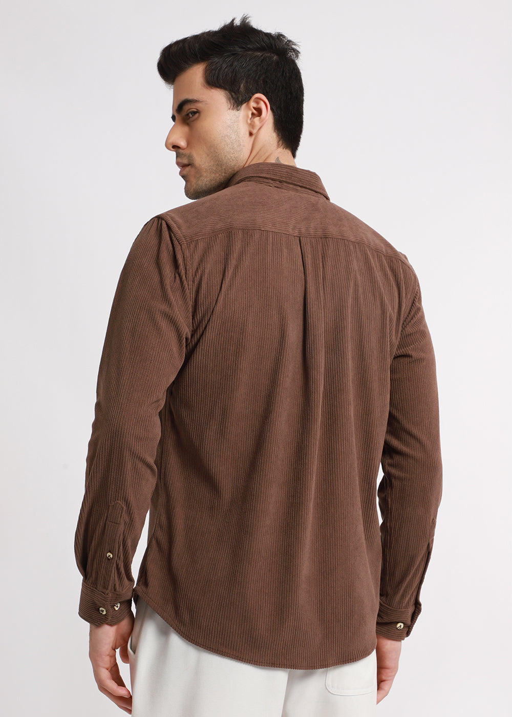 Mocha Brown Corduroy Shirt