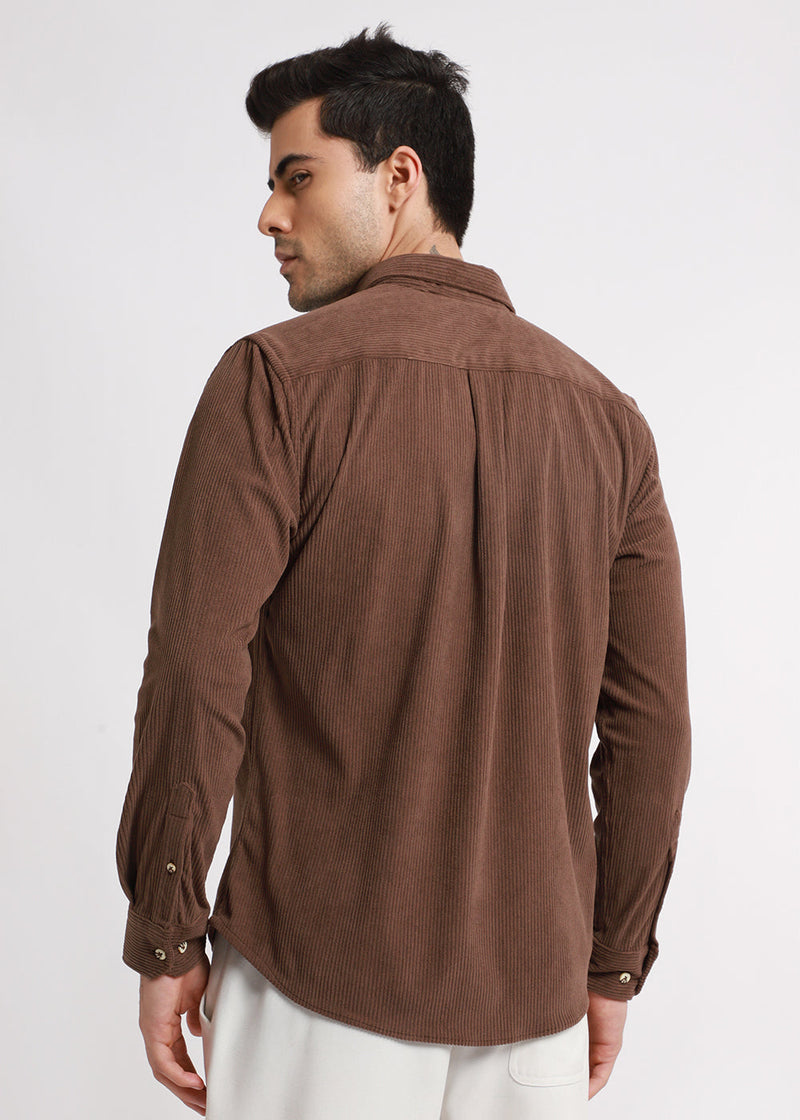 Mocha Brown Corduroy Shirt