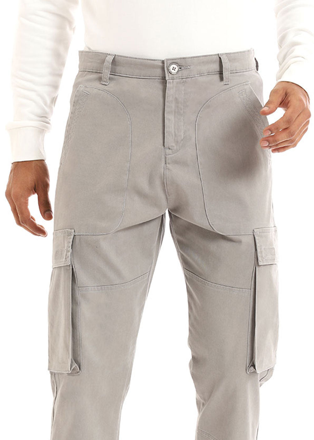 Oyster Grey Cargo Pant