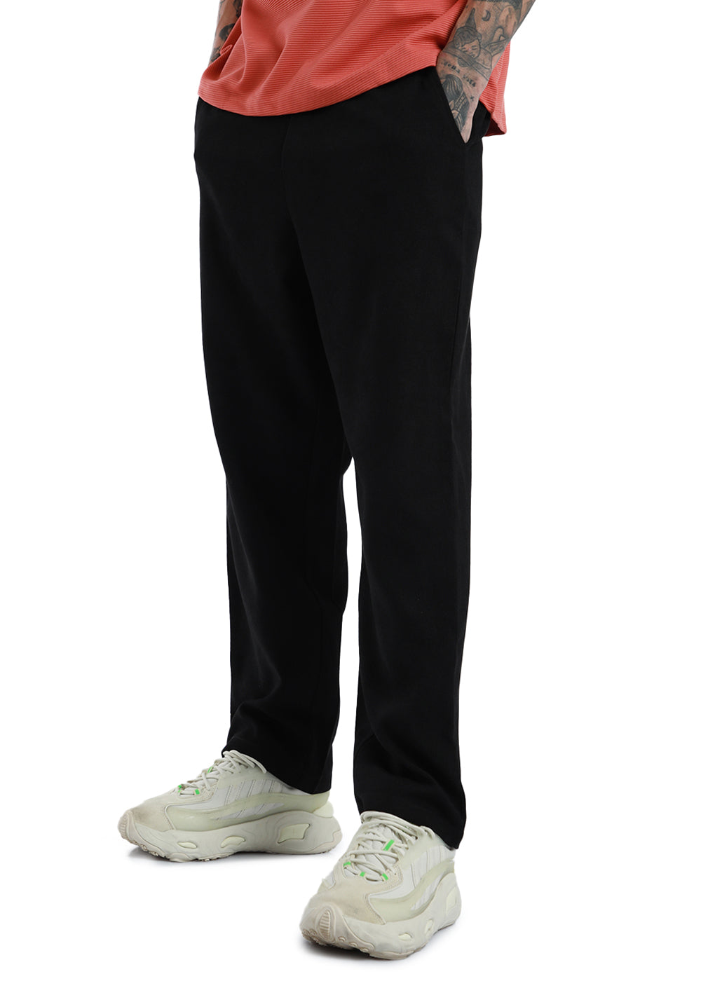 Jet Black Thin Corduroy Trousers