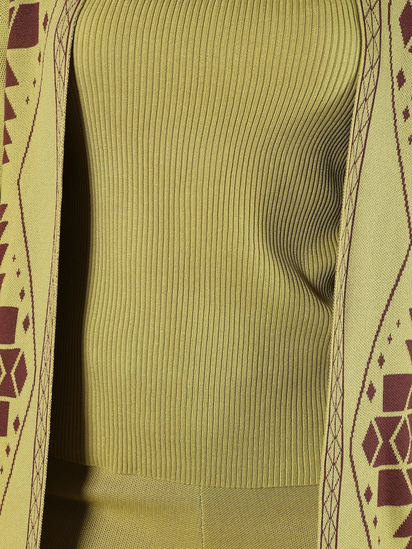 Warm Knitted Three Piece Set - Olive