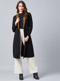 Athena Women Black Solid Open-Front Shrug
