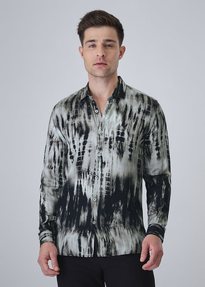 Abstract Black Printed Shirt