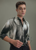 Abstract Grey Printed Shirt