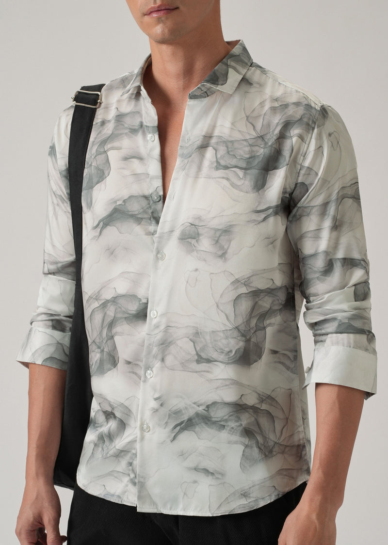 Abstract Smoke Print Shirt