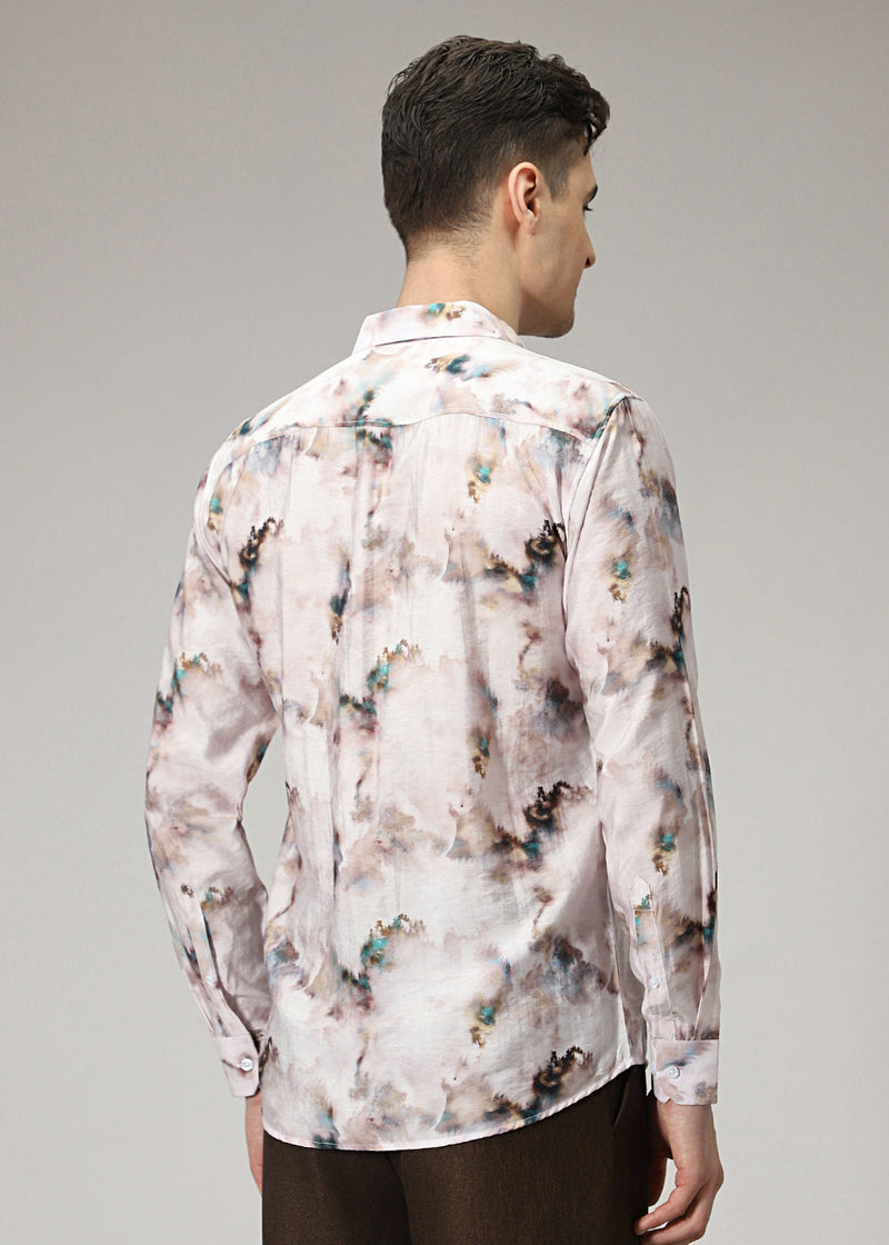 Abstract Wash Print Shirt