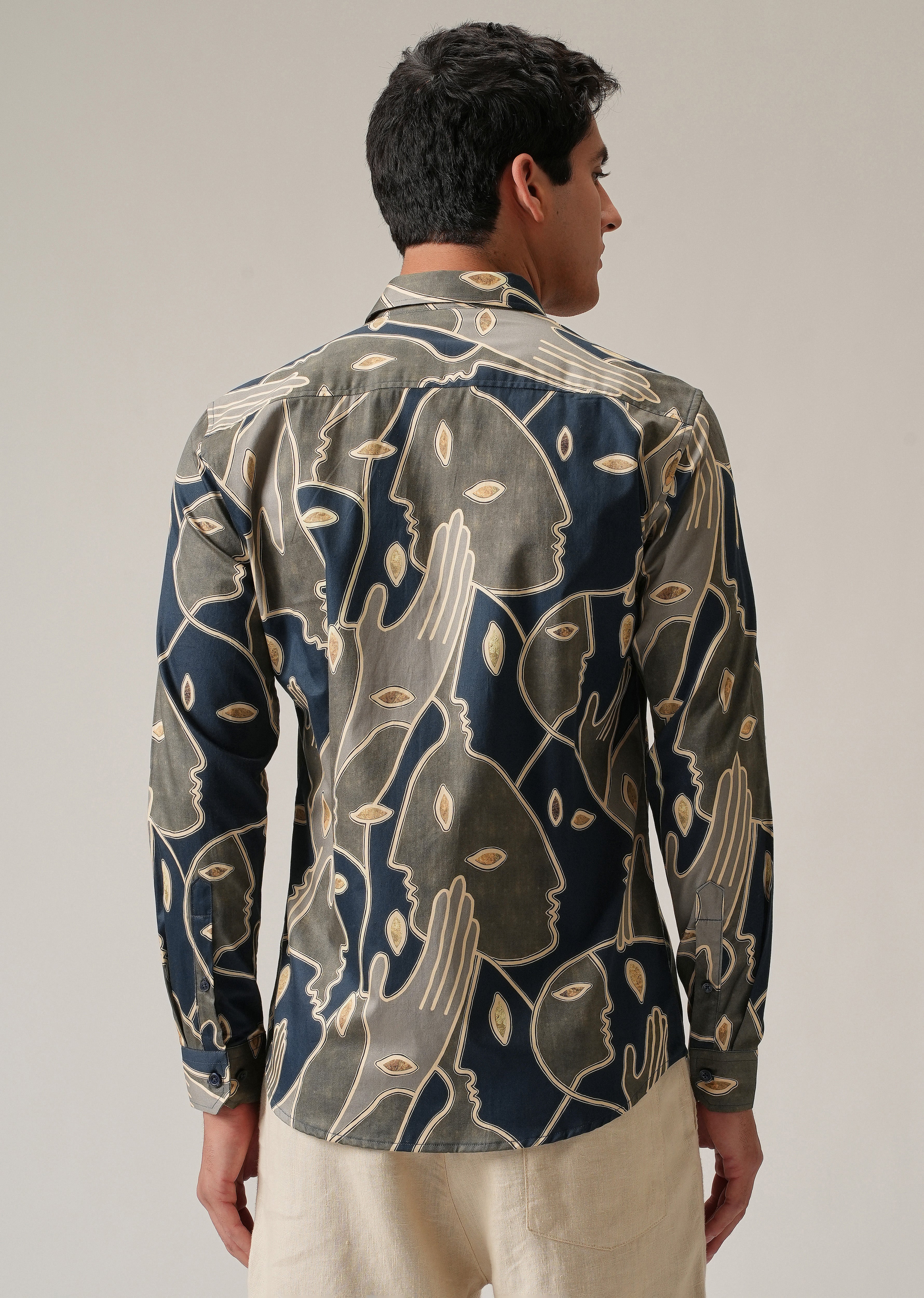 Artistic Faces Print Shirt