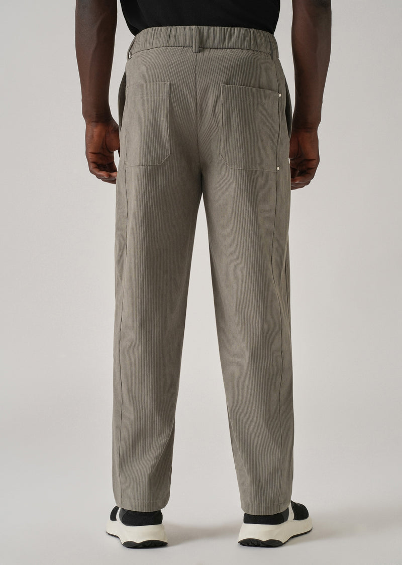 Beige Corduroy Drawstring Pant