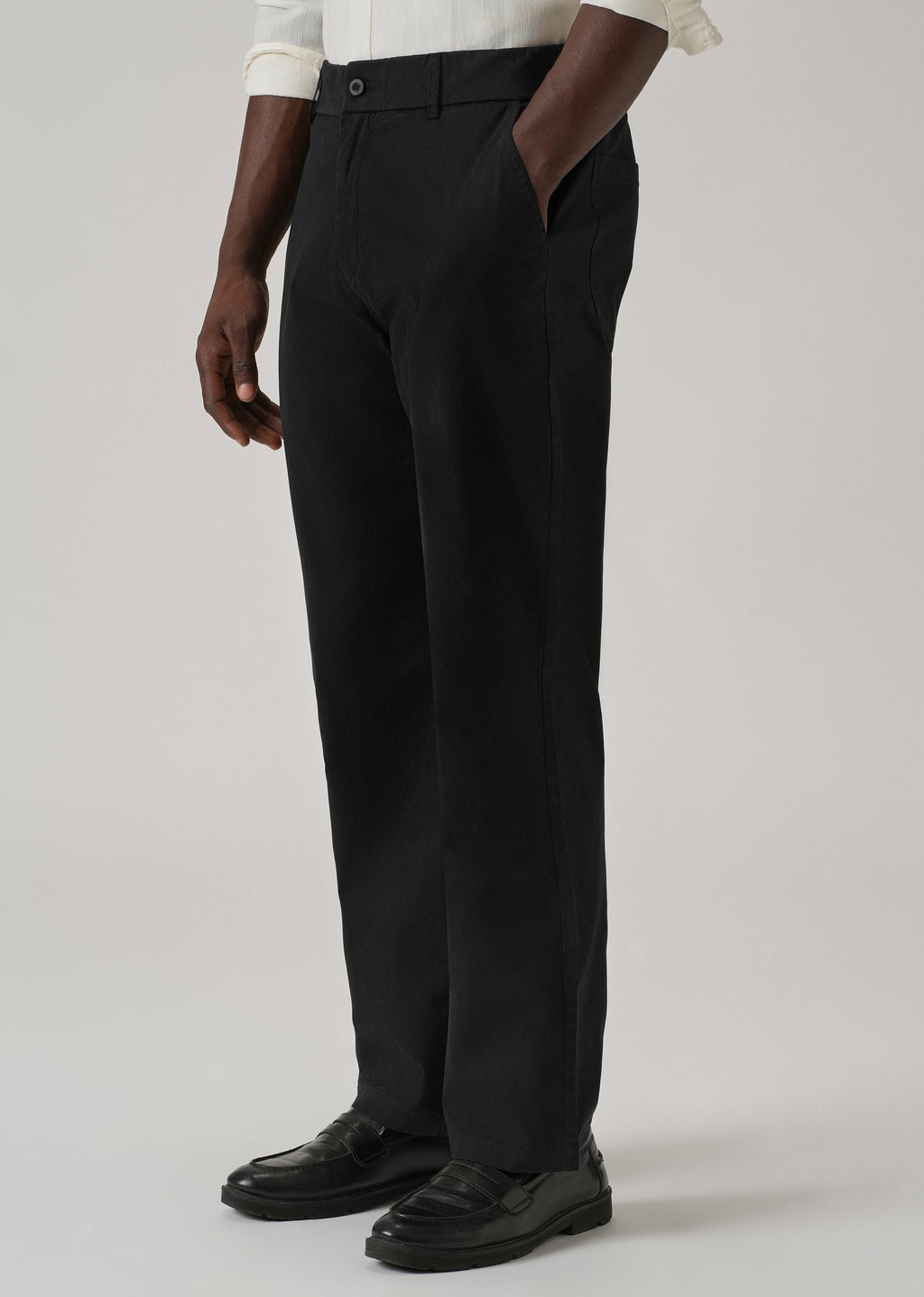 Baggy Fit Black Chinos