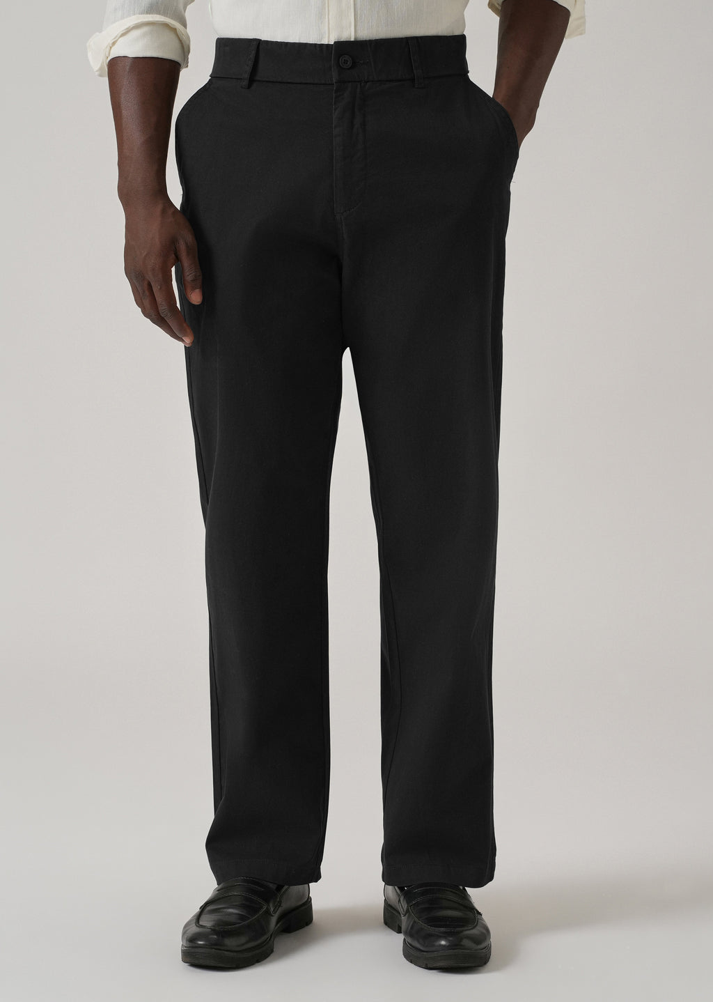 Baggy Fit Black Chinos