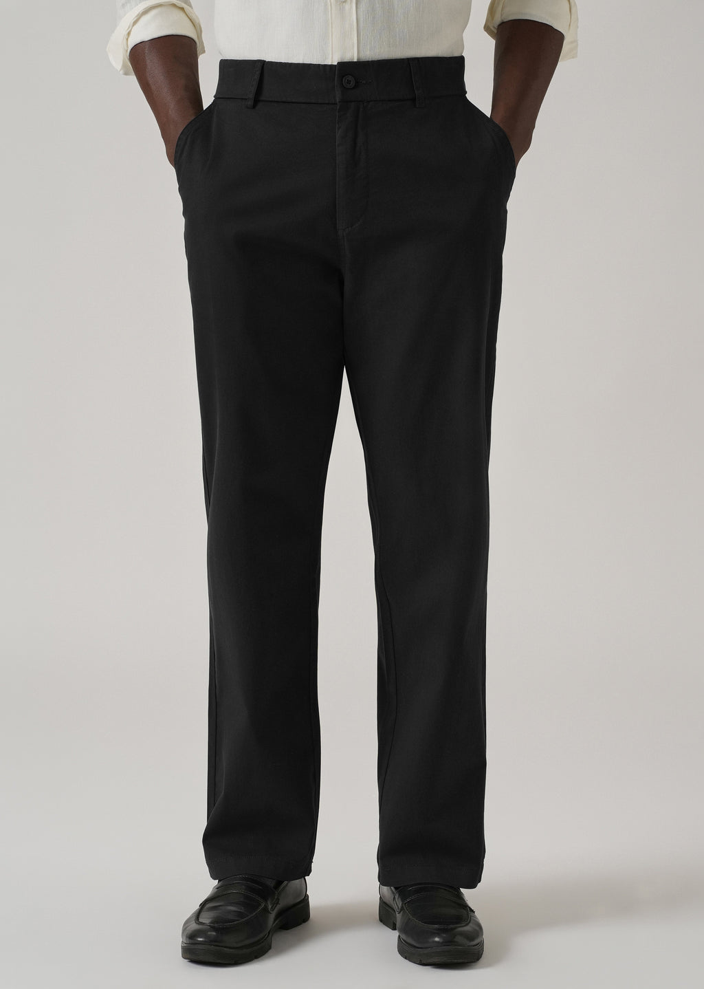 Baggy Fit Black Chinos