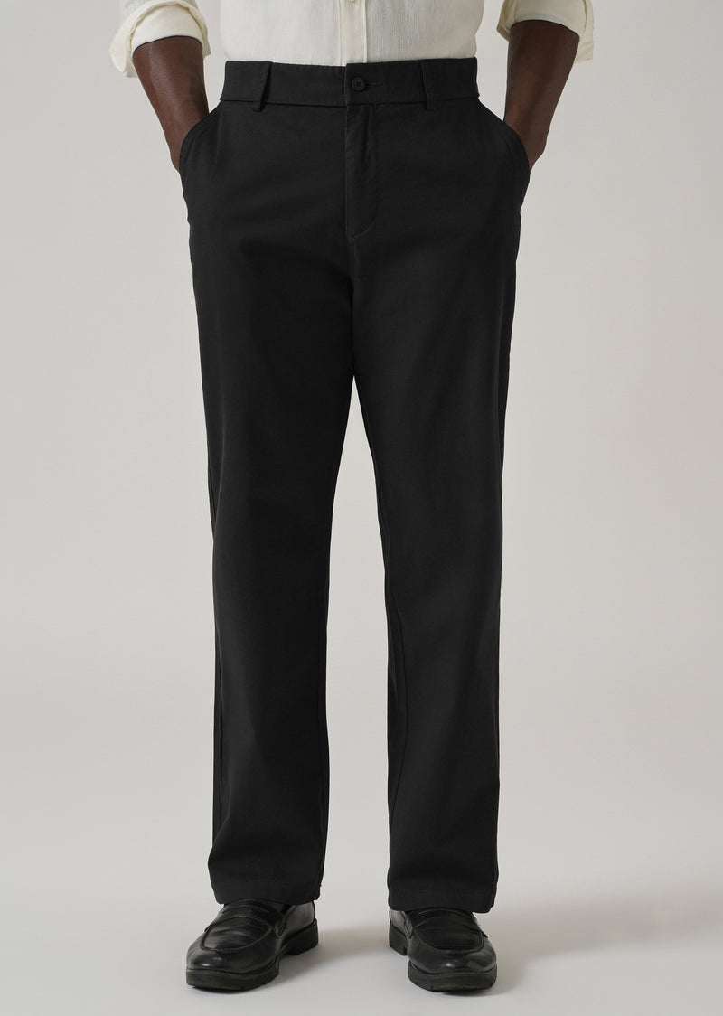 Baggy Fit Black Chinos