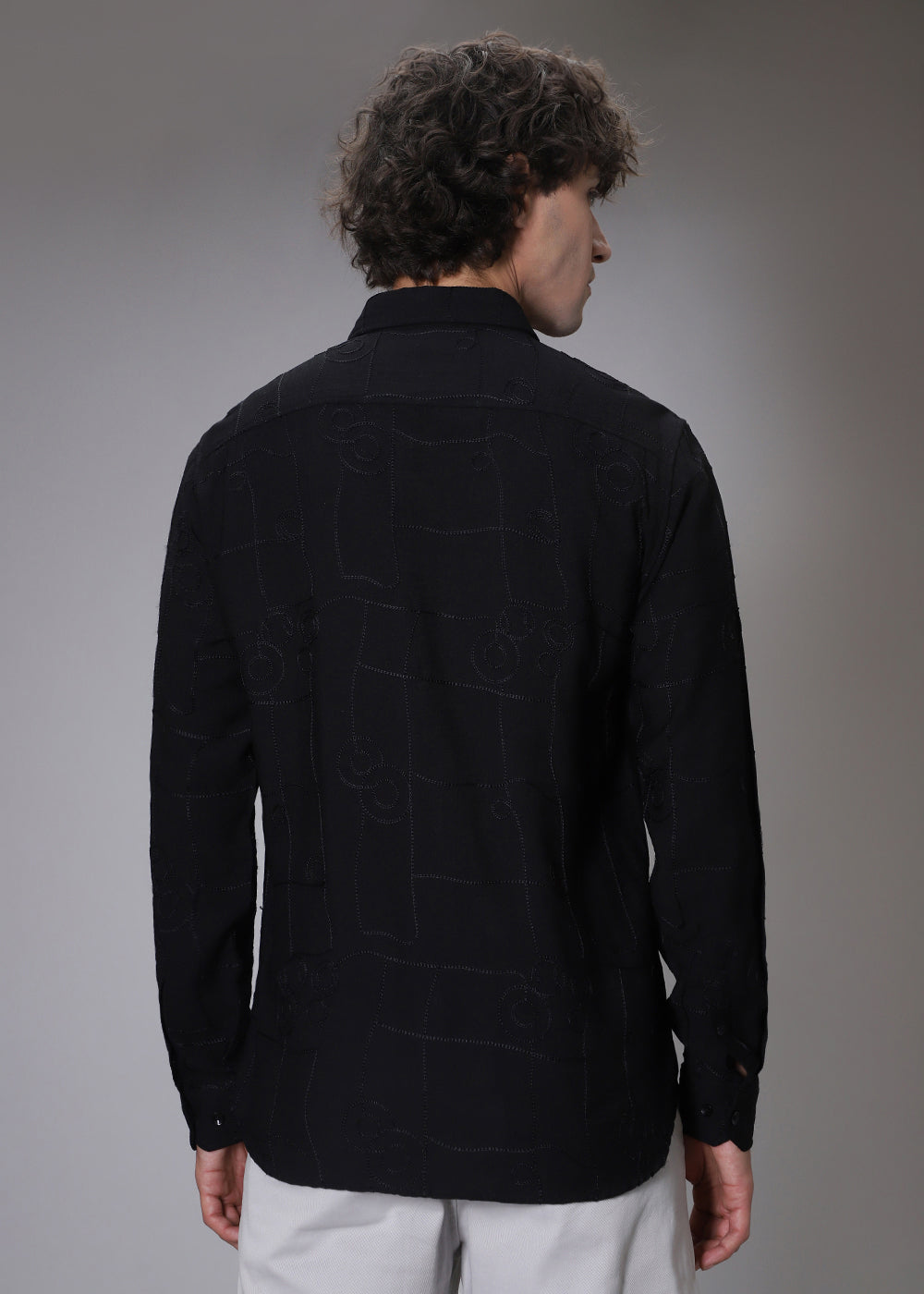 Black Embroidered Shirt