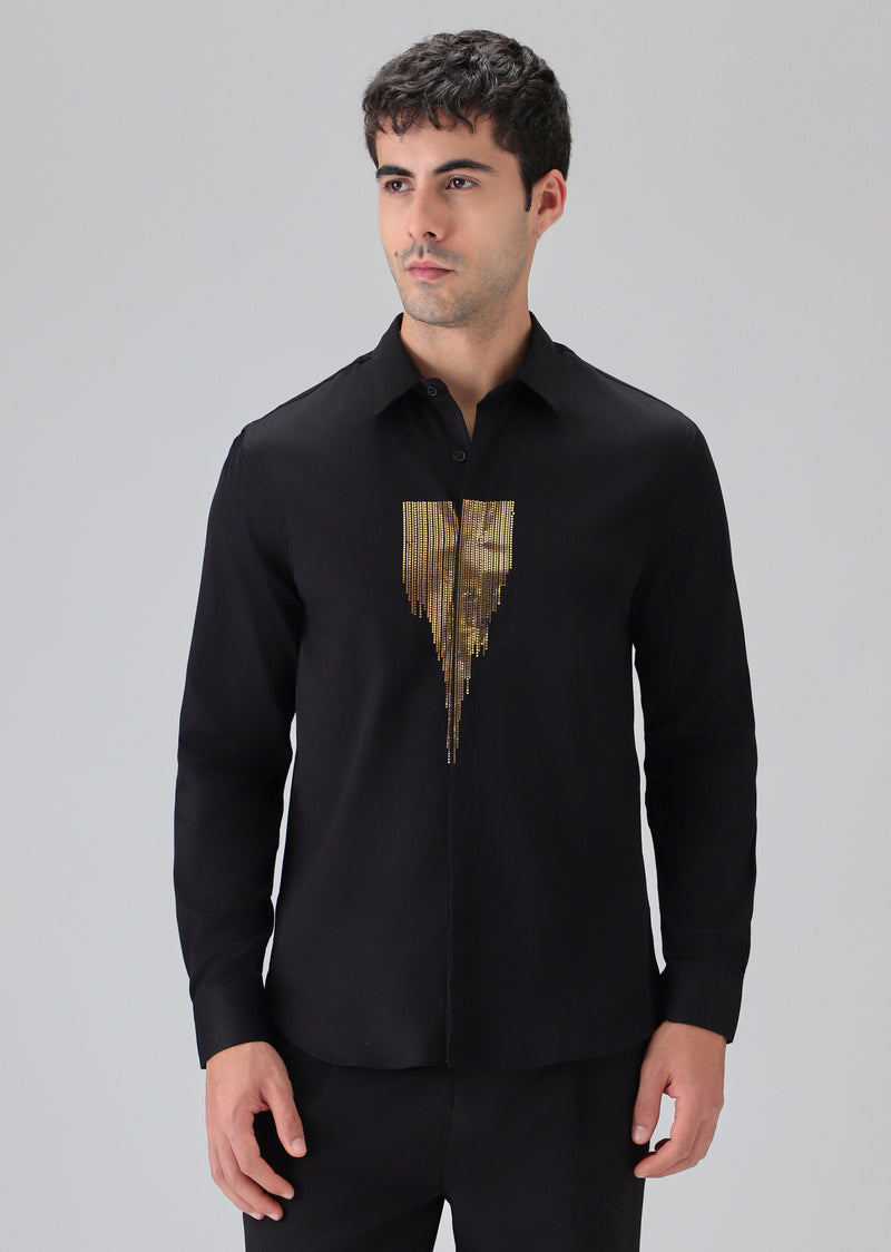 Black Glimmer Designer Shirt