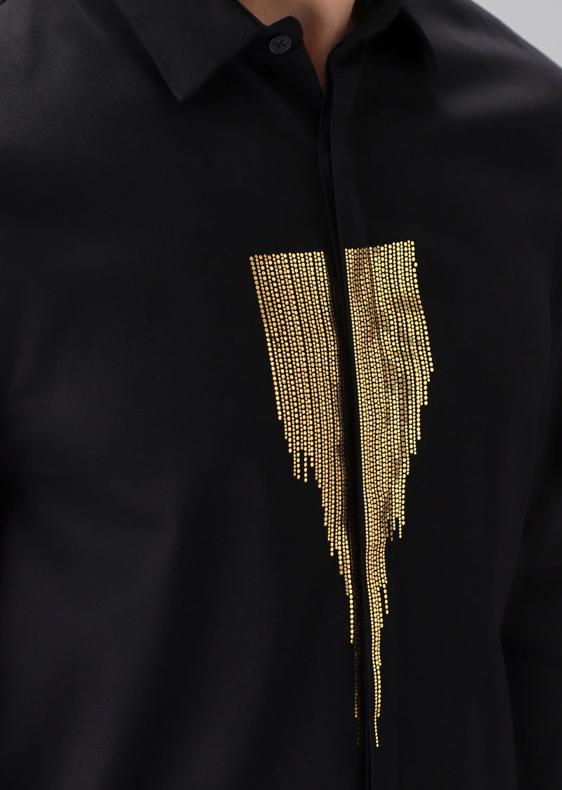 Black Glimmer Designer Shirt