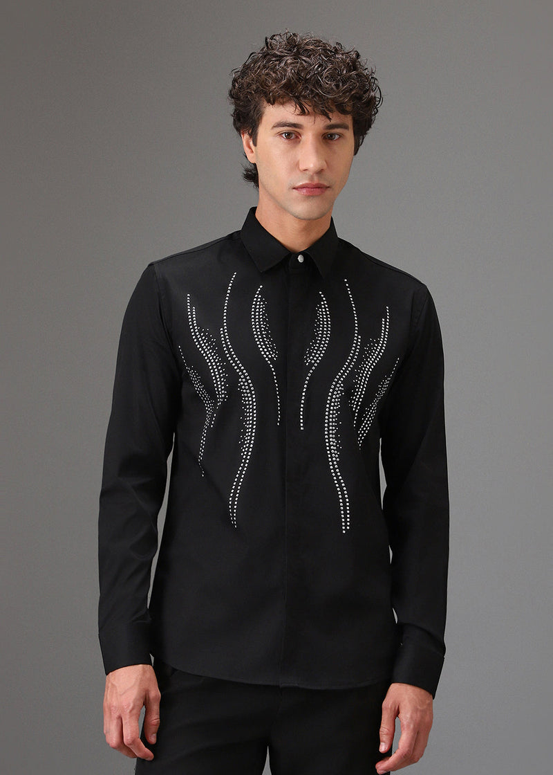 Black Luxe Sparkler Designer Shirt