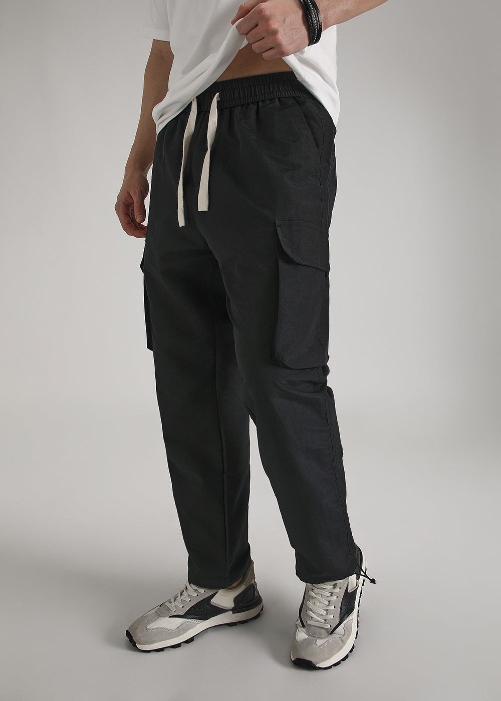 Black Relaxed Fit Cargo Pant