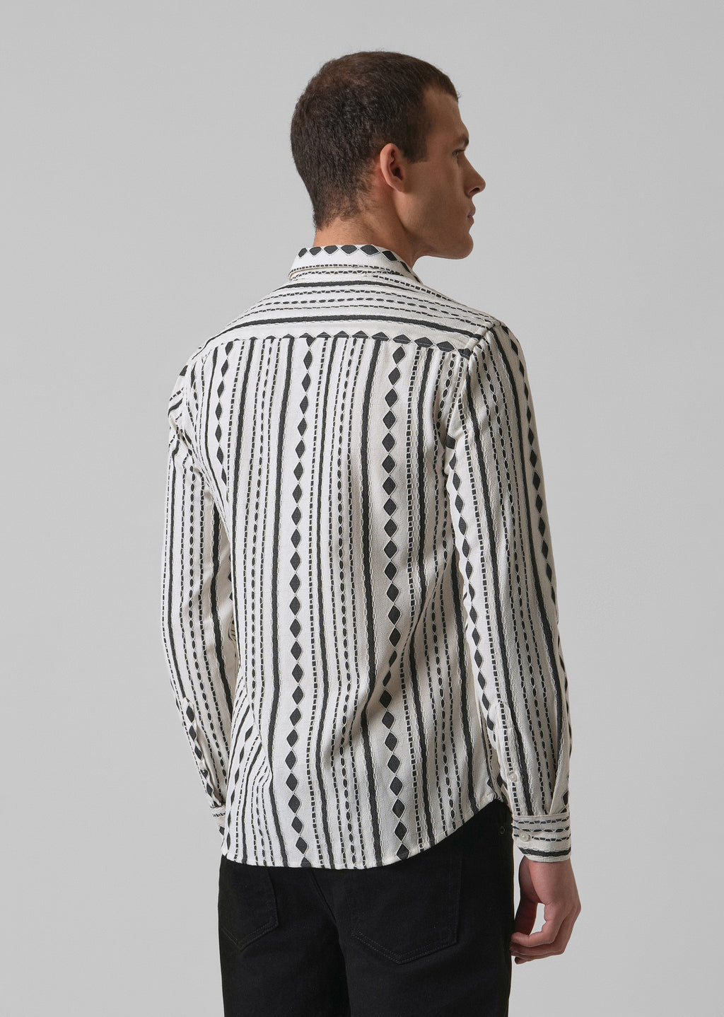 Sable Black Self Pattern Shirt