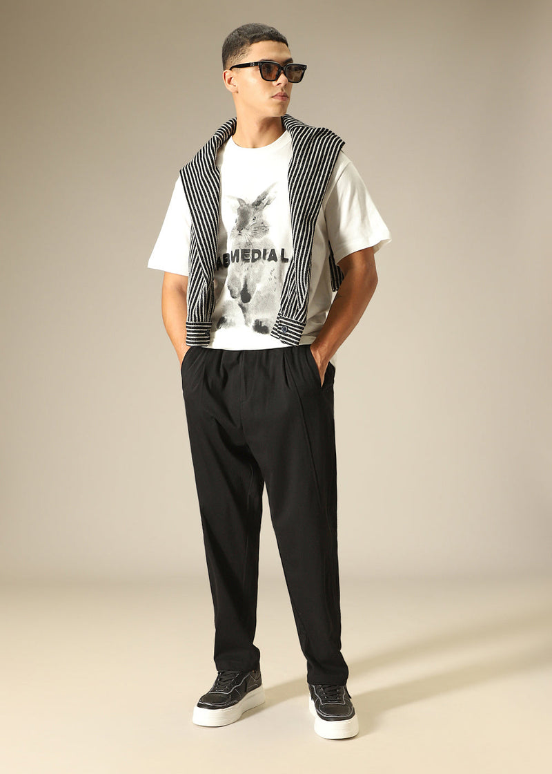 Black Relaxed Fit Trouser
