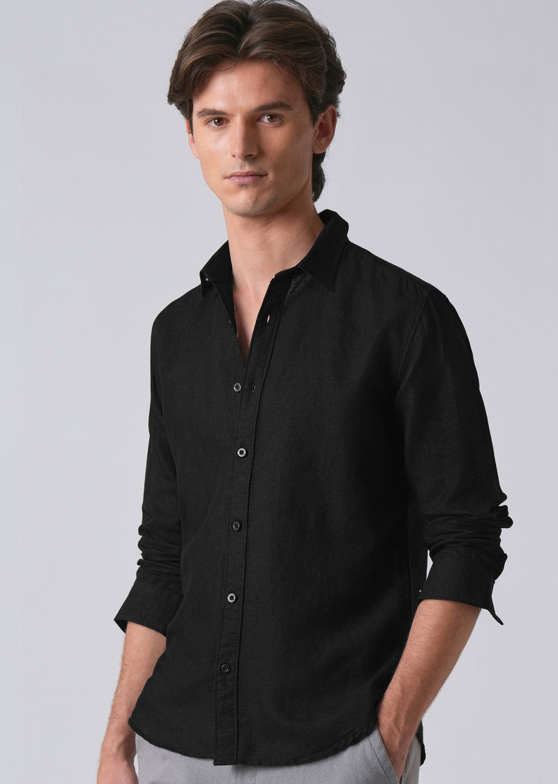 Black Linen Shirt