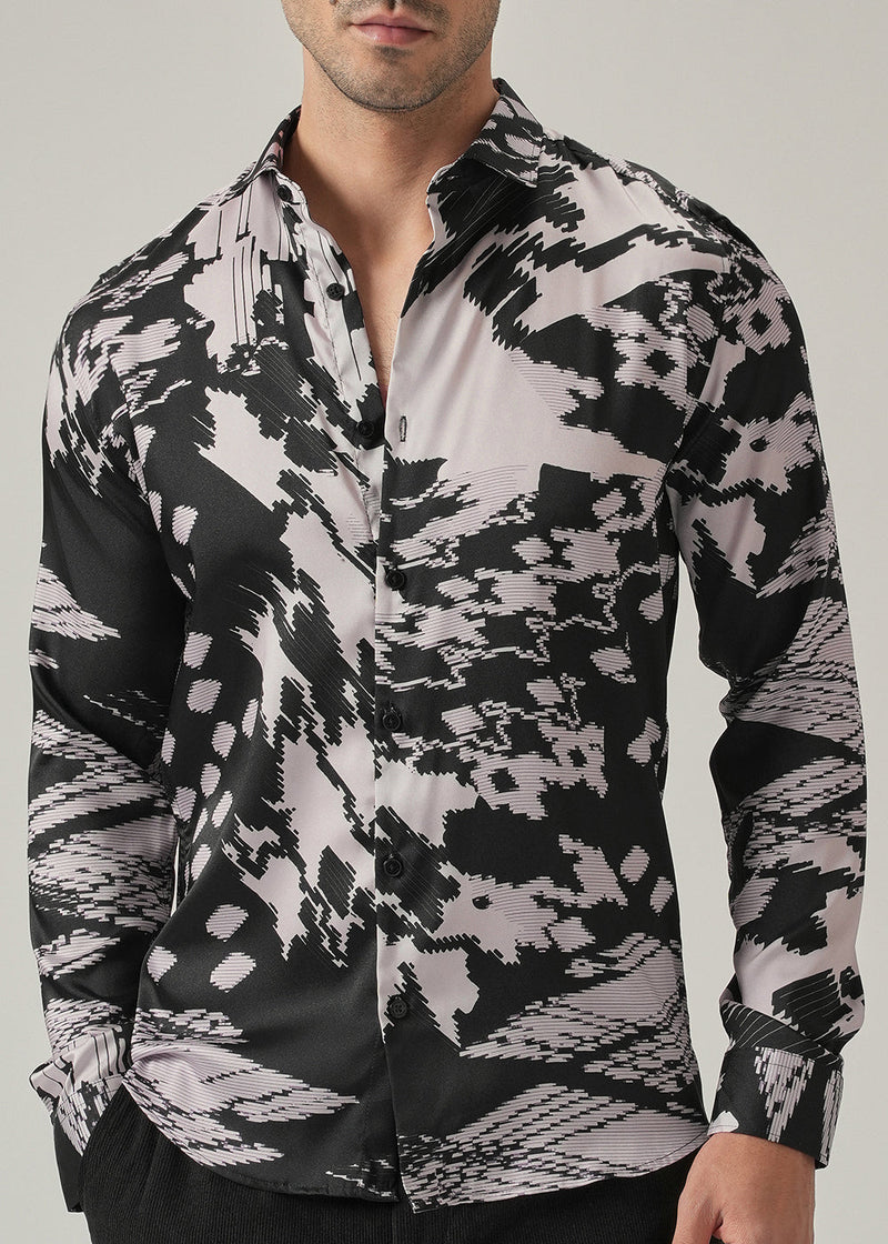 Black and White Print Shirt