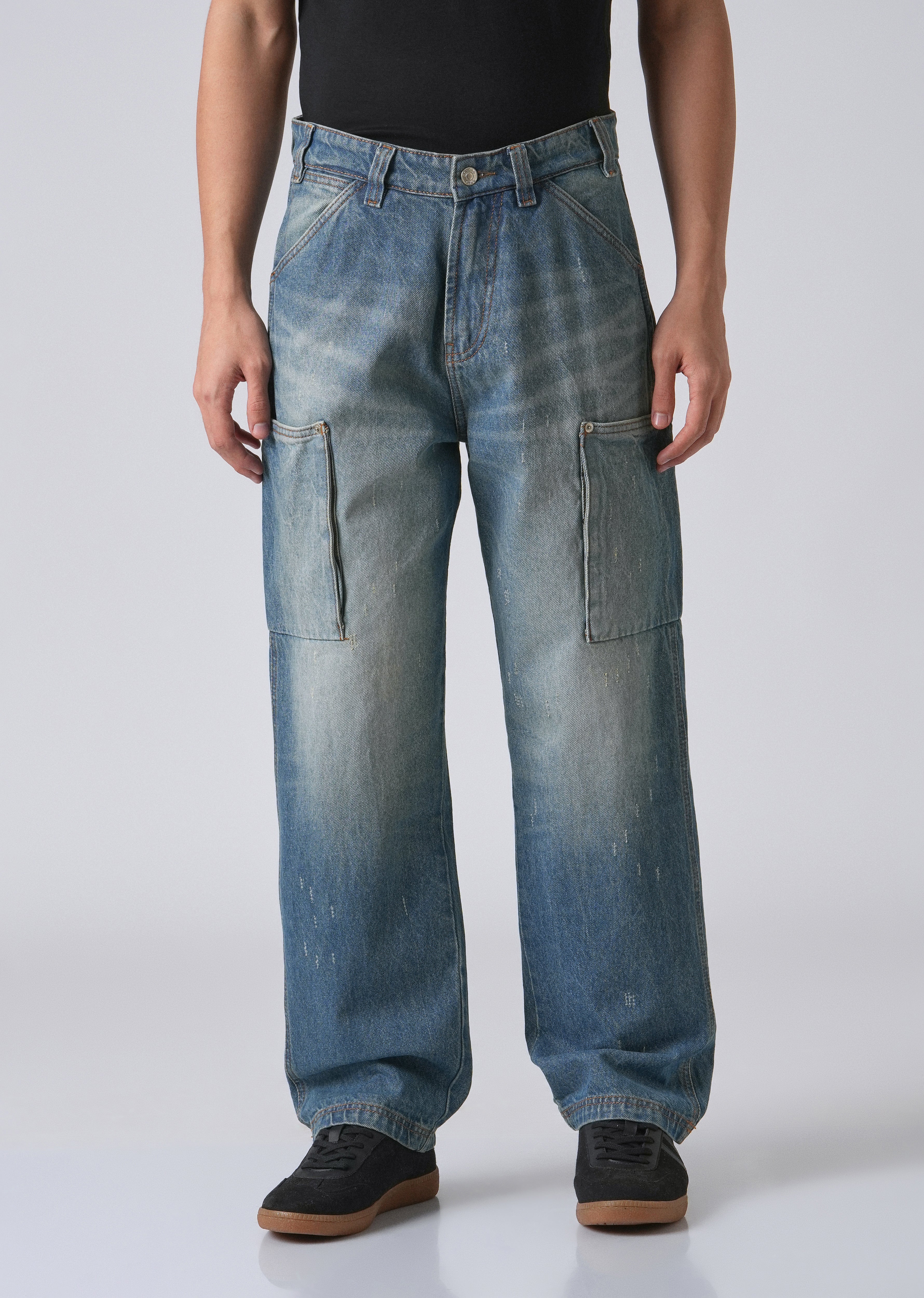 Blue Fade Baggy Fit Denim