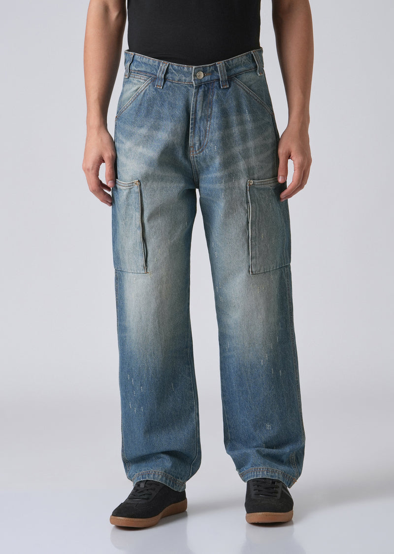 Blue Fade Baggy Fit Denim