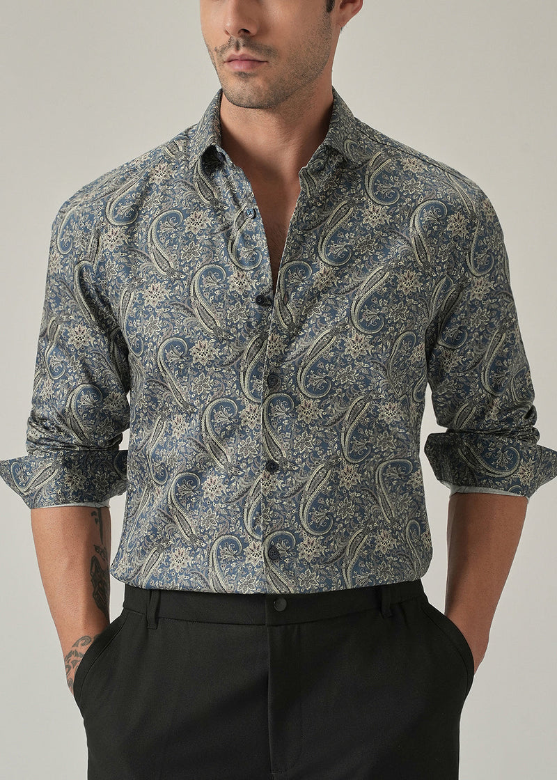 Bohemian Paisley Print Shirt