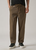 Brown Relaxed Fit Tie Waist Pant