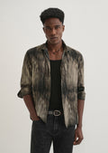 Brown Fade Abstract Printed Shirt
