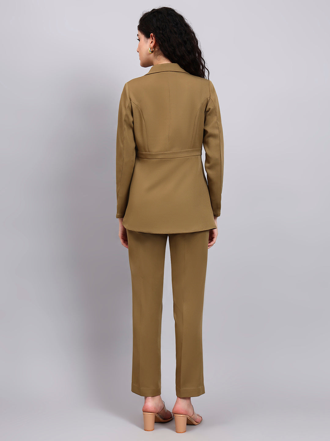 Women Willow Green Co-Ord Set with Wrap top