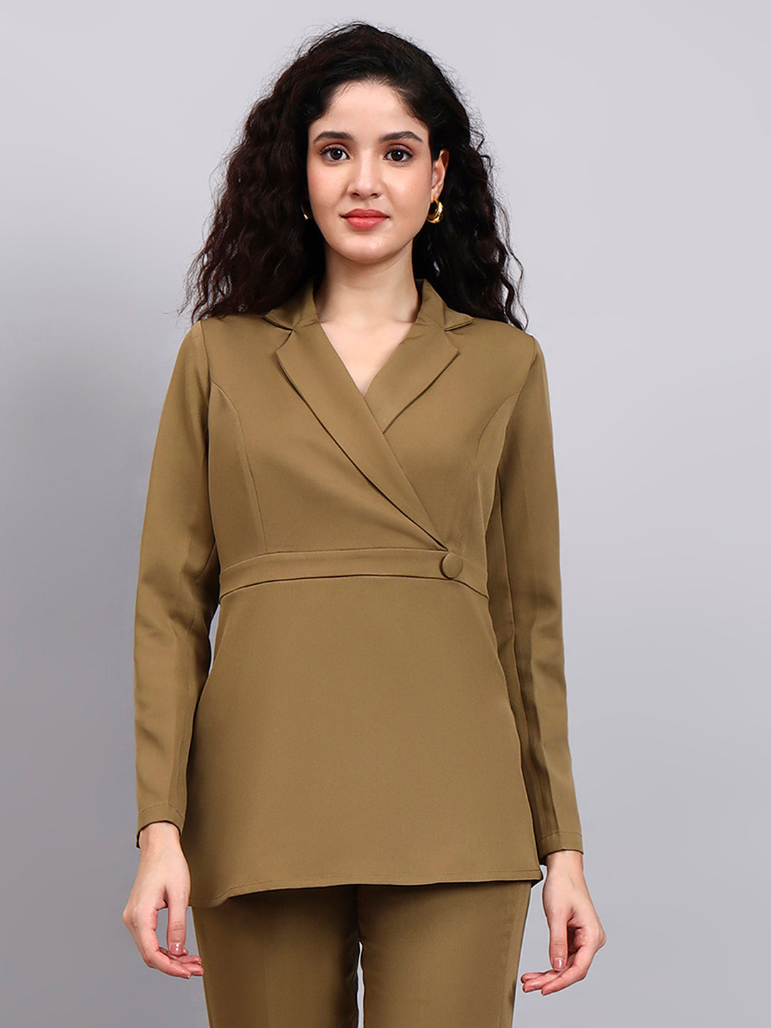 Women Willow Green Co-Ord Set with Wrap top