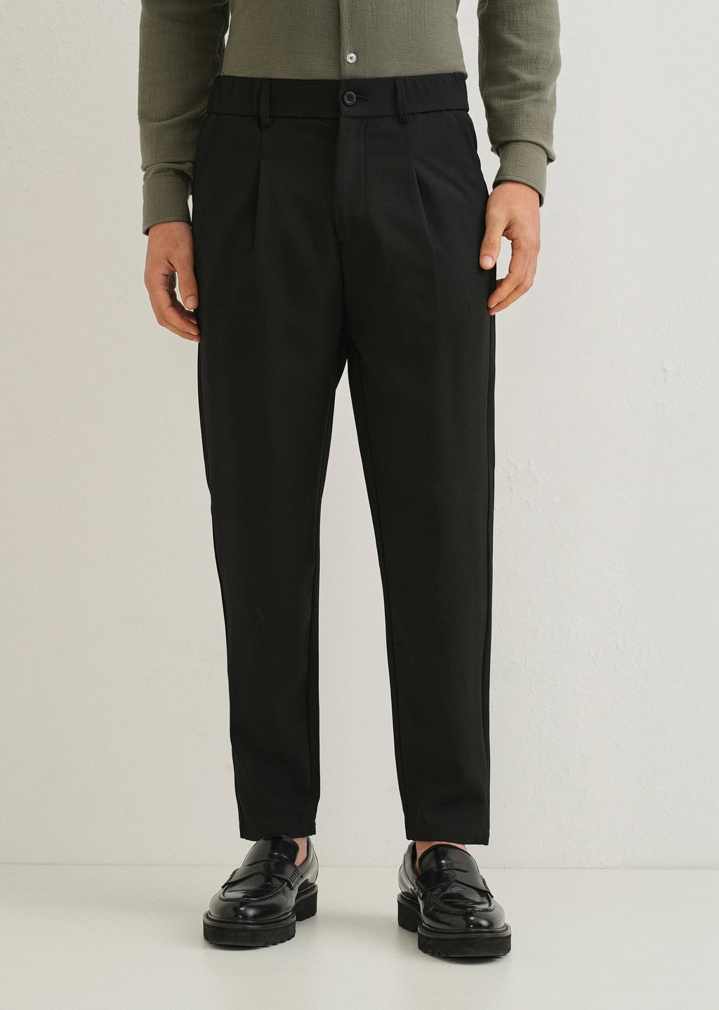 Coal Black Korean Pant